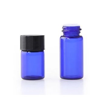 Blue Glass Essential Oil Bottle