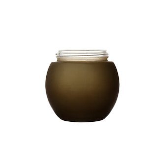 Brown Glass Cream Jar