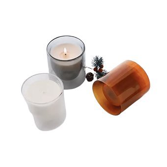 Colored Glass Candle Jars