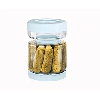 Glass Pickle Jar With Flip Top Lid