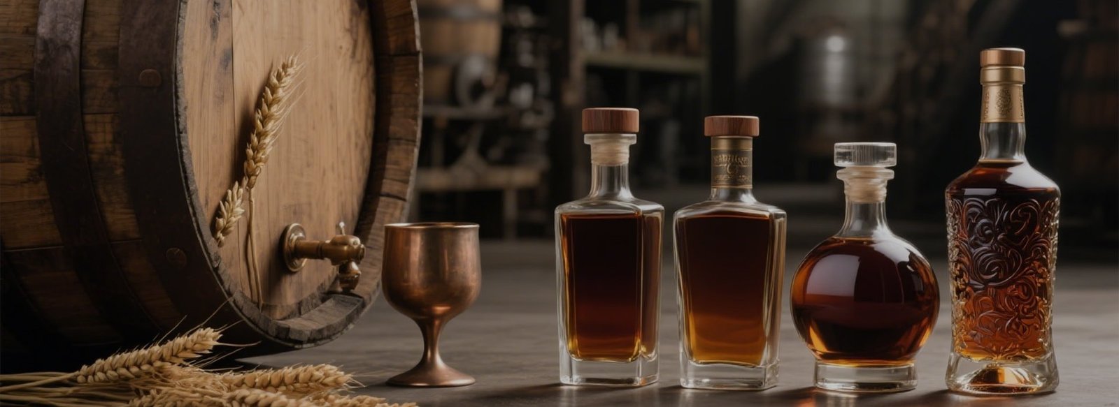 High-End Custom Glass Whiskey Bottle