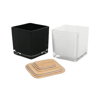 Square Glass Candle Jars