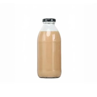 Glass Milk Bottle with Lids