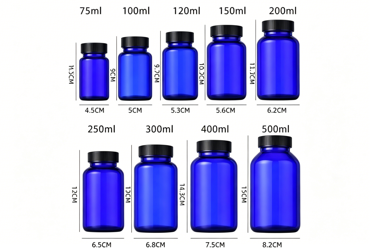 glass medicine bottles